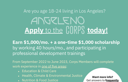 Partner Opportunity: Angeleno Corps Job Opportunity